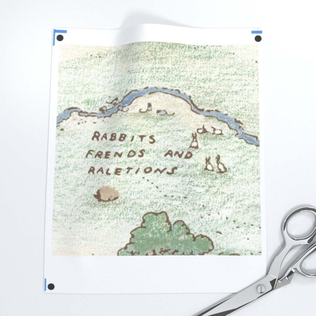 Hundred Acre Woods Map Custom Printed Fabric by Spoonflower Various Fabrics by the Yard or Fat Quarter 17417208